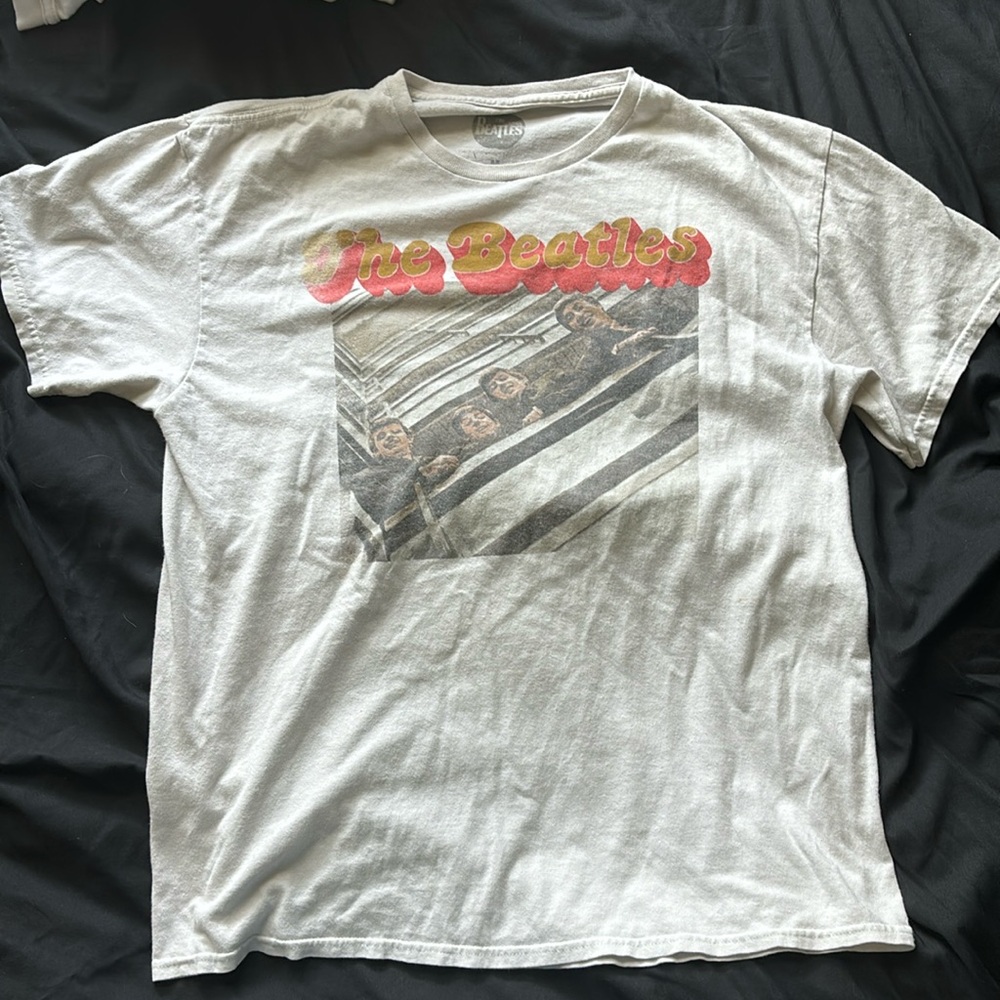Official The Beatles Baggy White T-Shirt
